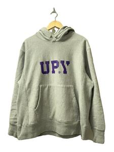 UNIVERSAL PRODUCTS◆YAAH COLLEGE SWEAT HOODIE/パーカー/L/コットン/GRY/無地