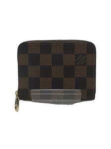 LOUIS VUITTON◆ダミエ/ジッピーコインパース/コインケース/レザー/BRW/チェック/メンズ/N63070