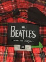 THE BEATLES COMME des GARCONS◆長袖シャツ/M/コットン/RED/総柄/VI-B002_画像3