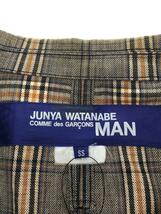 JUNYA WATANABE COMME des GARCONS MAN◆テーラードジャケット/SS/コットン/BEG/チェック/WQ-J064_画像3