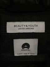 BEAUTY&YOUTH UNITED ARROWS◆ダウンジャケット/S/ポリエステル/GRY/チェック_画像3