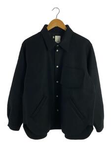 MATSUFUJI◆Melton Utility Shirt Jacket/ジャケット/2/ウール/ブラック/M233-0103