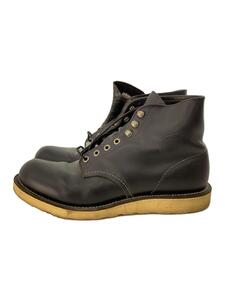 RED WING◆レースアップブーツ/US8.5/BLK/レザー/D8165