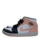 NIKE◆AIR JORDAN 1 MID_エアジョーダン 1 ミッド/28cm/WHT/レザー_画像1