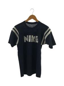 NIKE◆Tシャツ/M/ナイロン/ネイビー/70s/フットボールT/ゴツナイキ