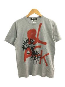 BLACK COMME des GARCONS◆Tシャツ/L/コットン/GRY/1Q-T003