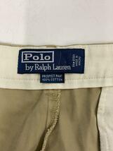 POLO RALPH LAUREN◆90s/VINTAGE/ポロチノ/ストレートパンツ/36/コットン/BEG/無地_画像4