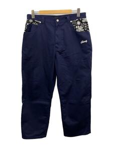 subciety◆EMBROIDERY BAGGY PANTS/ボトム/L/コットン/NVY