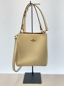 COACH◆バッグ/レザー/BEG/E2180-1011