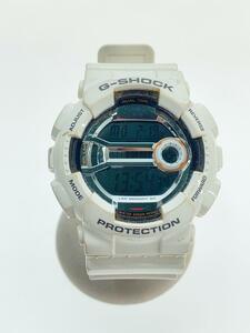 CASIO◆クォーツ腕時計・G-SHOCK/デジタル/ホワイト/白