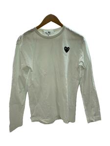 PLAY COMME des GARCONS◆長袖Tシャツ/M/コットン/WHT/AZ-T120