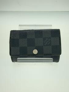 LOUIS VUITTON◆ミュルティクレ6_ダミエ・グラフィット_BLK/レザー/BLK/総柄/メンズ