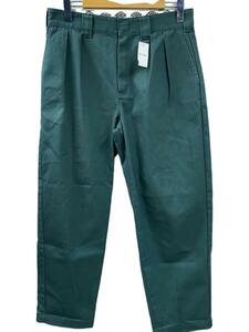 DICKIES◆ツータックストレートパンツ/32/コットン/GRN/無地/14788600