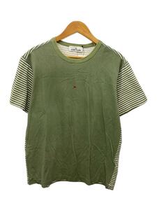 STONE ISLAND◆Tシャツ/L/コットン/GRN/ボーダー/7015233X3