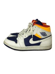 NIKE◆AIR JORDAN 1 MID_エアジョーダン 1 ミッド/25.5cm/BLU