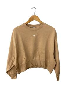 NIKE◆AS W NSW PHNX FLC OOS CREW/ドロップスウェット/S/コットン/BEG/DQ5762-200