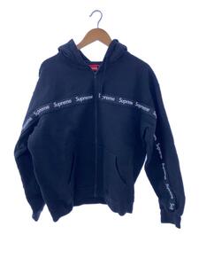 Supreme◆19AW/テープロゴジップパーカー/L/コットン/BLK