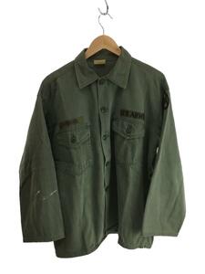 US.ARMY◆60s/長袖シャツ/XL/コットン/KHK