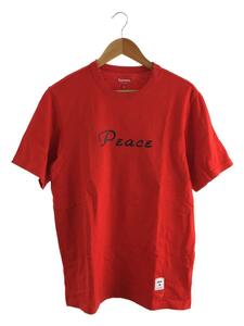 Supreme◆Peace S/S Top Tee/M/コットン/RED/プリント