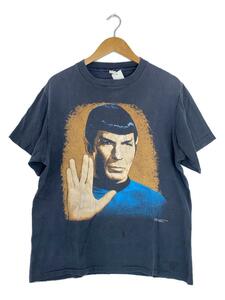 90s/STAR TREK/USA製/コピーライト1991年/Tシャツ/L/コットン/ブラック