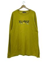 X-LARGE◆101213011069/長袖Tシャツ/XL/コットン/イエロー/プリント_画像1