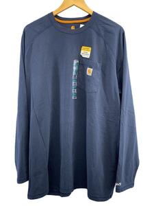 Carhartt◆長袖Tシャツ/XXL/コットン/NVY/ネイビー/relaxd fit/デッドストック