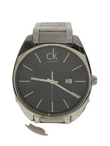 Calvin Klein◆クォーツ腕時計/アナログ/ステンレス/BLK/SLV/K2F 211