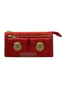 MARC JACOBS◆長財布/-/RED/無地/レディース