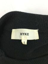 HYKE◆セーター(厚手)/1/ウール/BLK/無地/152-11047_画像3