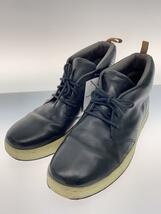 Clarks◆チャッカブーツ/UK9/BLK/レザー_画像2