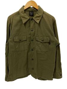 ALPHA INDUSTRIES◆長袖シャツ/M/コットン/KHK/TS5121-019