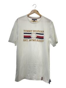 TOMMY HILFIGER◆Tシャツ/L/コットン/前面プリント/ホワイト/白/無地/MW13341