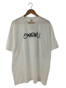 Supreme◆22SS/handstyle tee/Tシャツ/XL/コットン/WHT/無地