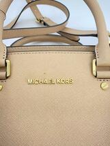 MICHAEL KORS◆2WAY/ショルダーストラップ付き/ハンドバッグ/レザー/BEG/AI-1305_画像5