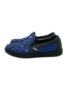 JIMMY CHOO◆ローカットスニーカー/42/BLU/スウェード/レザー切替