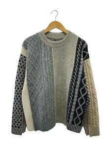 KURO◆REMAKE KNIT SWEATER/セーター(厚手)/1/ウール/GRY/無地/963517