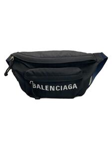 BALENCIAGA◆ウエストバッグ/ナイロン/BLK/無地/533009・1090・・X・002123