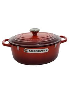 LE CREUSET◆LE CREUSET/ーココットオーバル/ホーロー鍋/27cm/4.1L/ORN