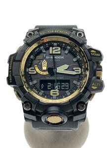 CASIO◆ソーラー腕時計・G-SHOCK/デジアナ/ラバー/GRY/BLK