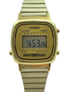 CASIO◆クォーツ腕時計/デジタル/ステンレス/GLD/GLD/SS/LA670W