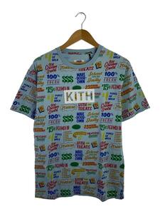 KITH◆Tシャツ/XS/コットン/ブルー/総柄/KH3371/オールオーバープリントTシャツ