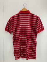 POLO RALPH LAUREN◆ポロシャツ/XS/コットン/RED/ボーダー_画像2