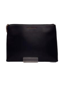 CHARLES&KEITH◆ポーチ/レザー/BLK/無地