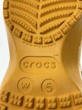 crocs◆サンダル/US5/ORN/PVC_画像5