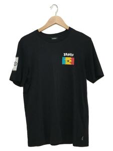 DIESEL◆BRAVES/Tシャツ/XS/コットン/BLK/プリント