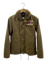 ALPHA INDUSTRIES◆デッキジャケット/S/コットン/KHK/無地/20521-414_画像1