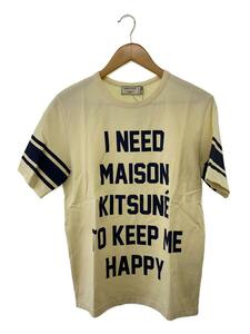 MAISON KITSUNE◆Tシャツ/S/コットン/BEG/総柄/KMM-0605-A