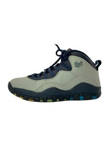 NIKE◆AIR JORDAN 10 RETRO/エアジョーダンレトロ/グレー/310805-019/28cm/GRY/レサ