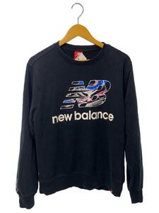 NEW BALANCE◆スウェット/XL/コットン/BLK/プリント/AMT91516