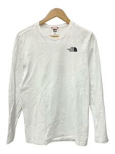 THE NORTH FACE◆長袖Tシャツ/S/コットン/WHT/無地/A493L